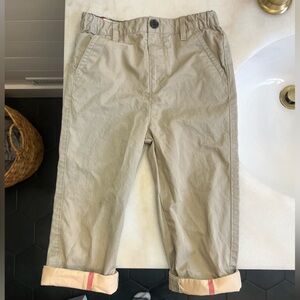 Burberry Kids Beige and Black Checkered Pants